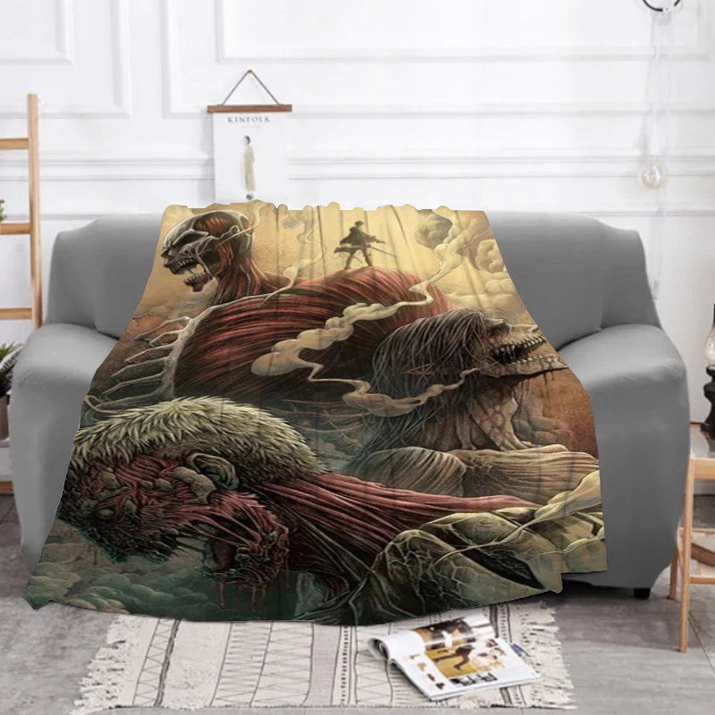 

Attack on Titan Children's Blanket Sofa Winter Furry Bed Blankets for Beds Throw Fluffy Soft & Throws Baby Fleece Custom Nap