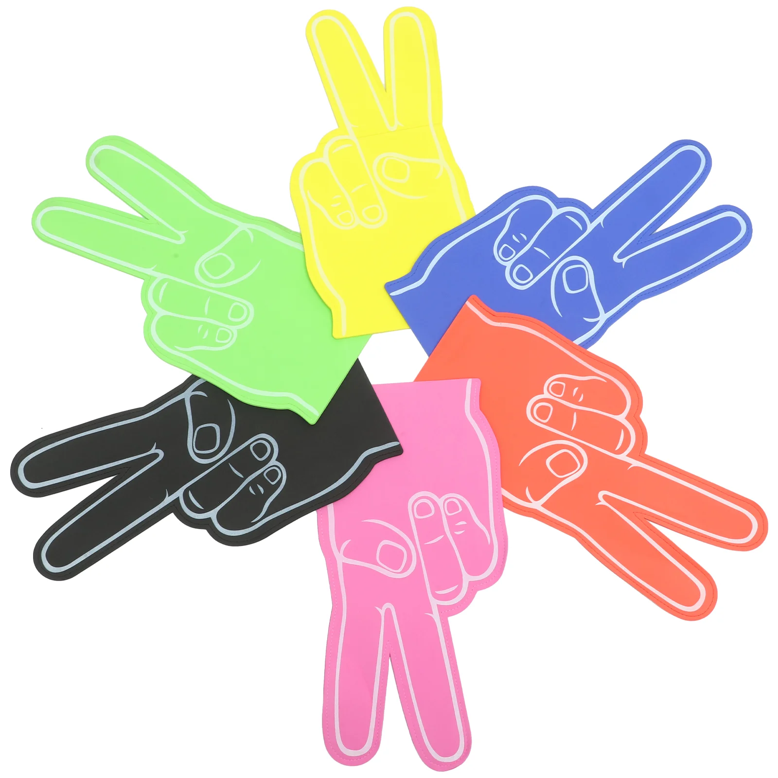 6 Pcs Funny Foam Finger Cheering Clapper Sports Party Favors Giant Fingers for Cheerleading Props