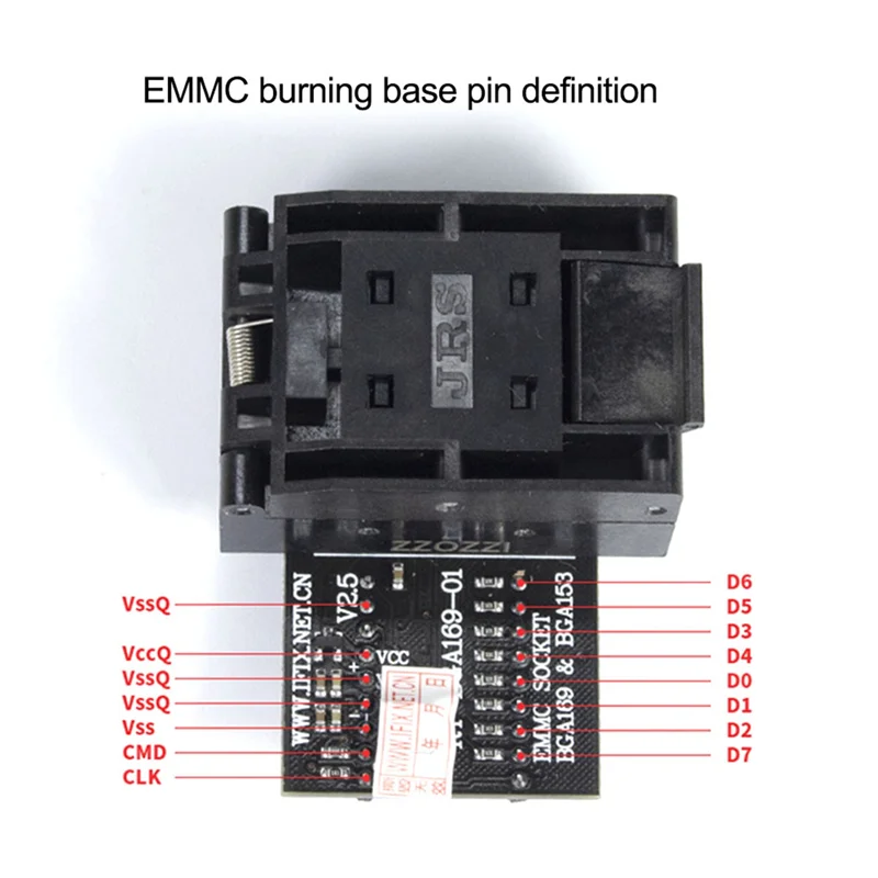 RT-BGA169-01 BGA169 / BGA153 EMMC 어댑터 V2.5, RT809H 프로그래머용 BGA 바운딩 박스 4 개 포함