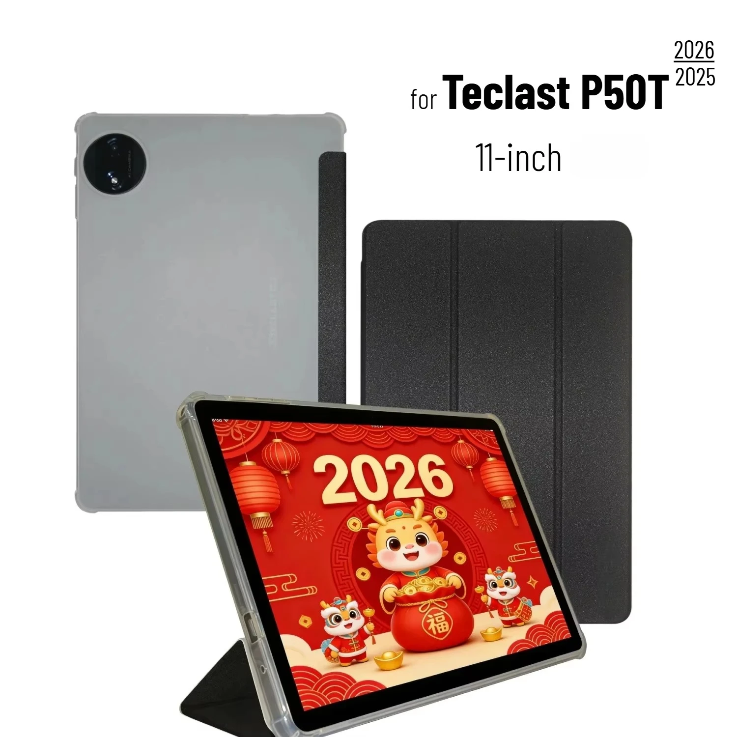 Premium Trifold Stand Tablet Case with Auto Sleep/Wake and Soft TPU Leather Back