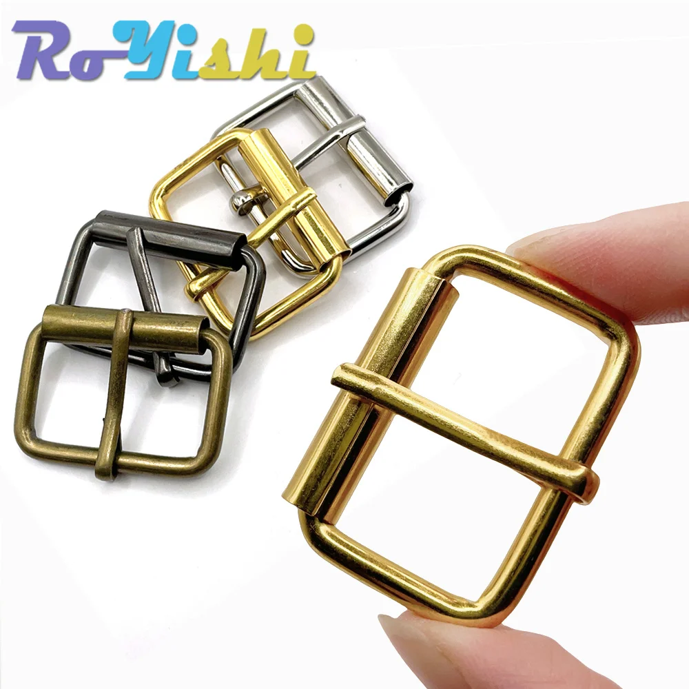 Metal Wire Formed Half Single Roller Belt Buckles 10Pcs For Hand Bag Shoe Strap Rectangle Ring Leather Craft Accessory