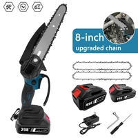8 Inch Electric Chain Saw Mini Handheld Portable Chainsaw Tree Wood Cutter Pruning Garden Power Tool Compatible Makita Battery 1