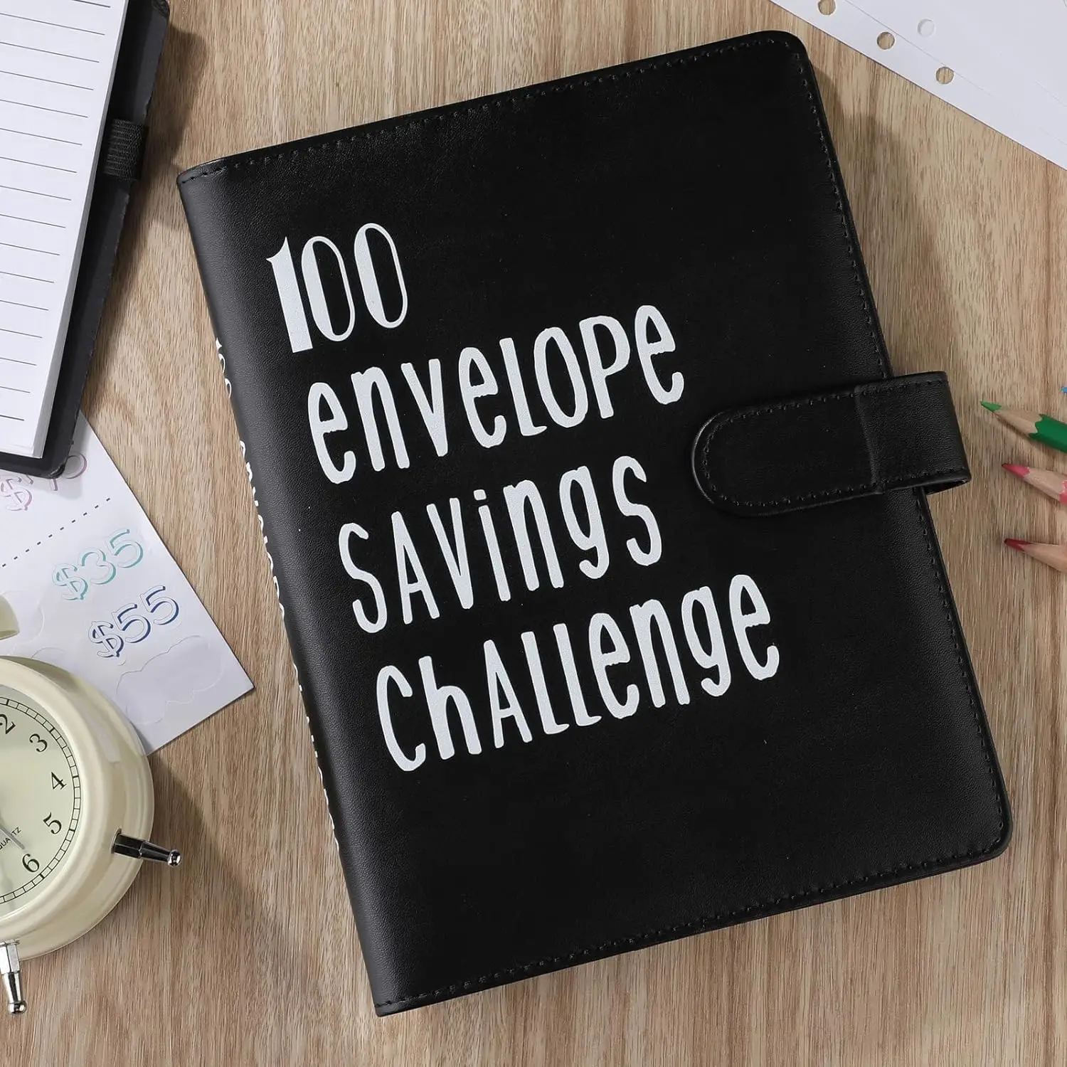100 Envelope Cash Savings Challenge Saving Challenge Envelop Book Budget Envelope Financial Assistant A5 Size Cash Binder