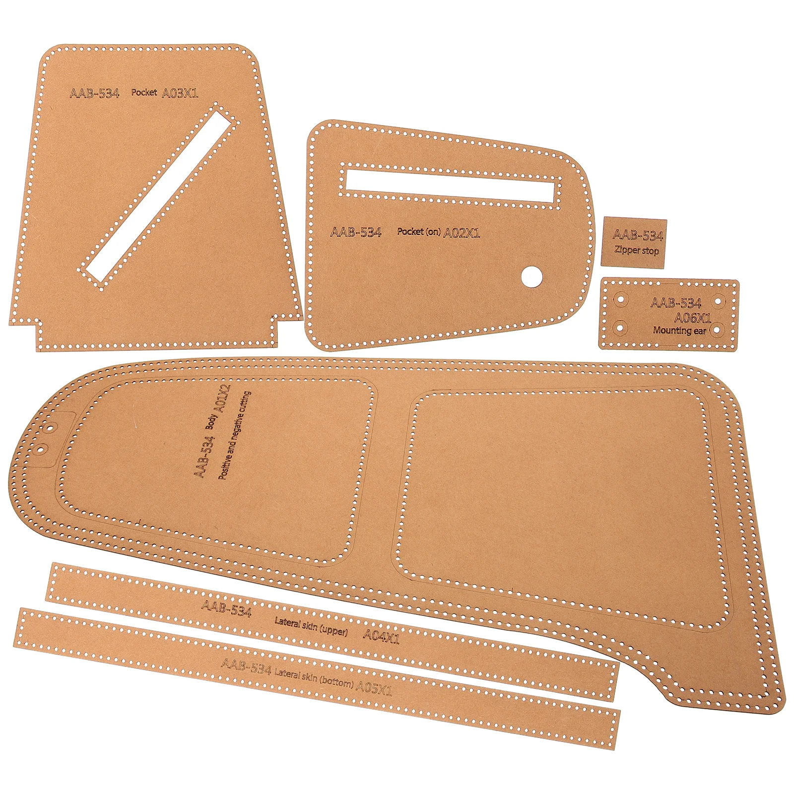 

Bag Making Template Man Cross Body Purse Kraft Cardboard Chest Templates Stencils