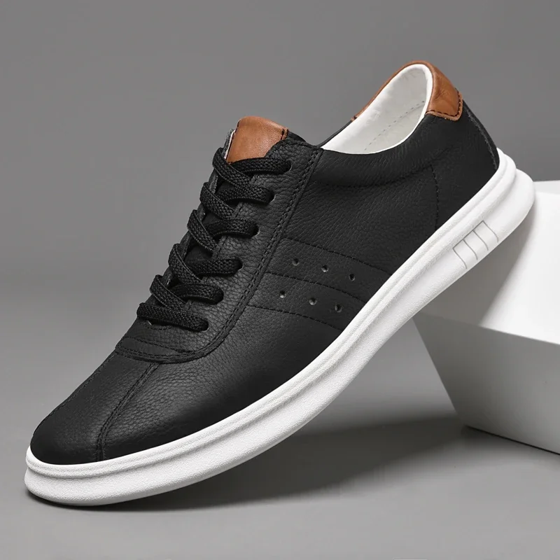 Luxury Brand Men Shoes Tenis Masculino Lace Up Sneakers Man Genuine Leather Casual Shoes For Men Comfortable Walking Board Shoes 4
