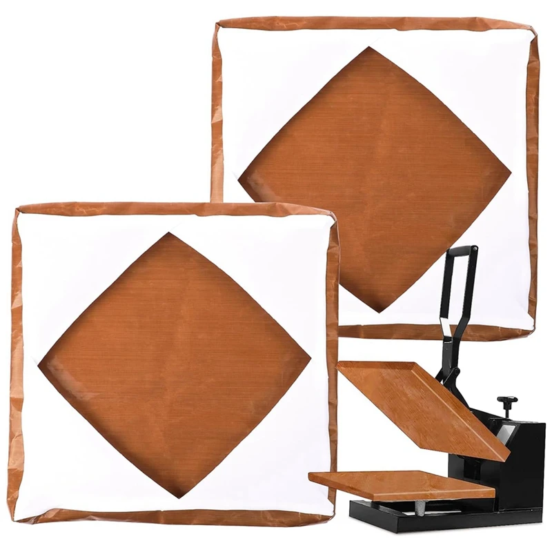 2Pcs Wrap Cover Heat Press Platen Wrap Cover 15X15 Inch Heat Resistant Reusable Press