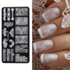 Lace Flower Nail Art Stamping Plate Vibrant Floral Love Moon Star Image Stainless Steel Stencil Template Y2K Trend Manicure Tool 1