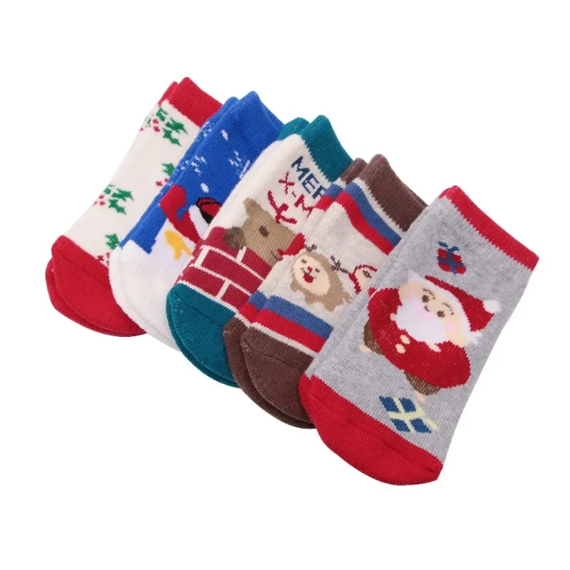

New Christmas Socks 0-1 Year Old Baby Socks 3-5-7-9 Months New Baby Men and Women Thick Wool Socks
