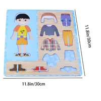 Wooden Children Dress-Up Puzzle,Boy And Girl Changing Clothes Jigsaw Puzzles, Toy For Kids 2