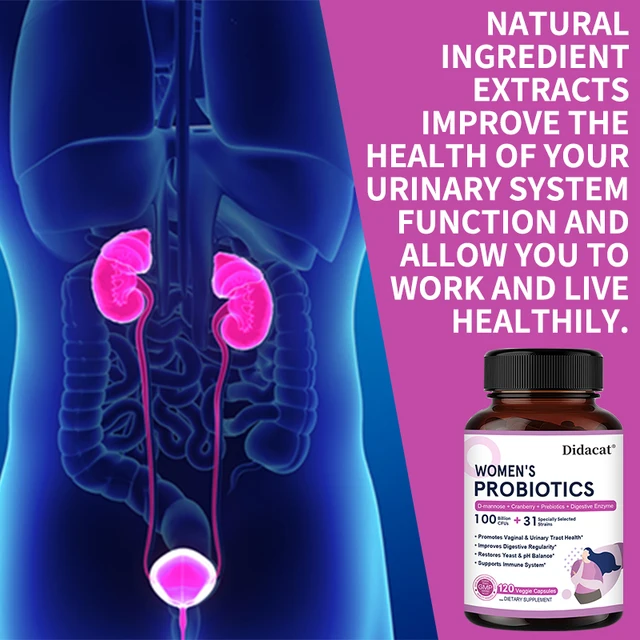 Premium Probiotic Complex, Supports Gut Health, Balanced Gut Flora, Urinary Tract Health, Immune System Support, 120 Capsules