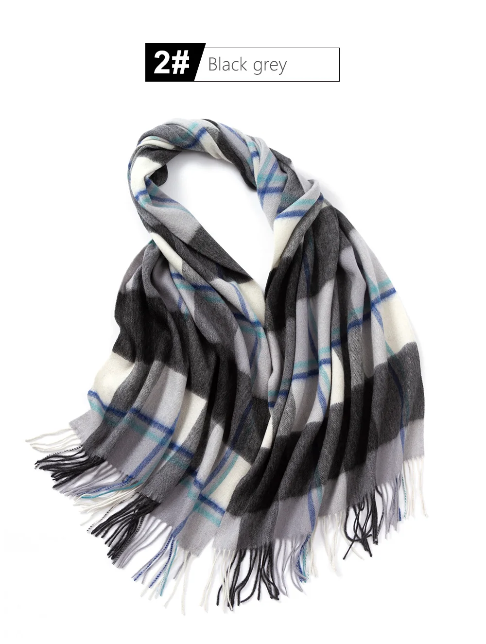 Klassische Plaid Kaschmir Warme Elegante Frau Schal Wilden Quaste Verdickt männer Unisex Neck Pashmina Schal Geschenk Femme Bandanas – Detail 10