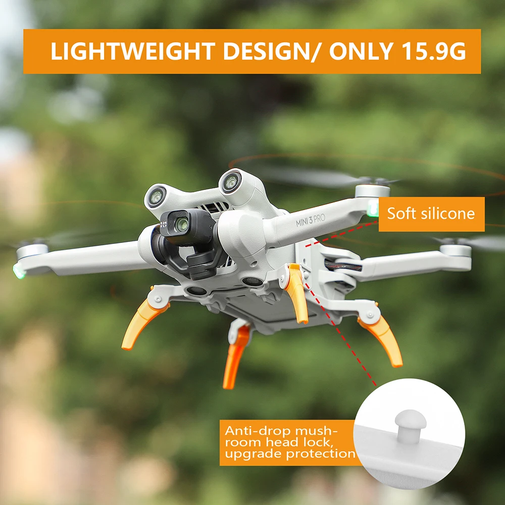 Foldable Landing Gear for Mini 3 Pro Quick Release Expansion Support Leg Protector for DJI Mavic 3/mini 2/Air 3 Drone Accessory