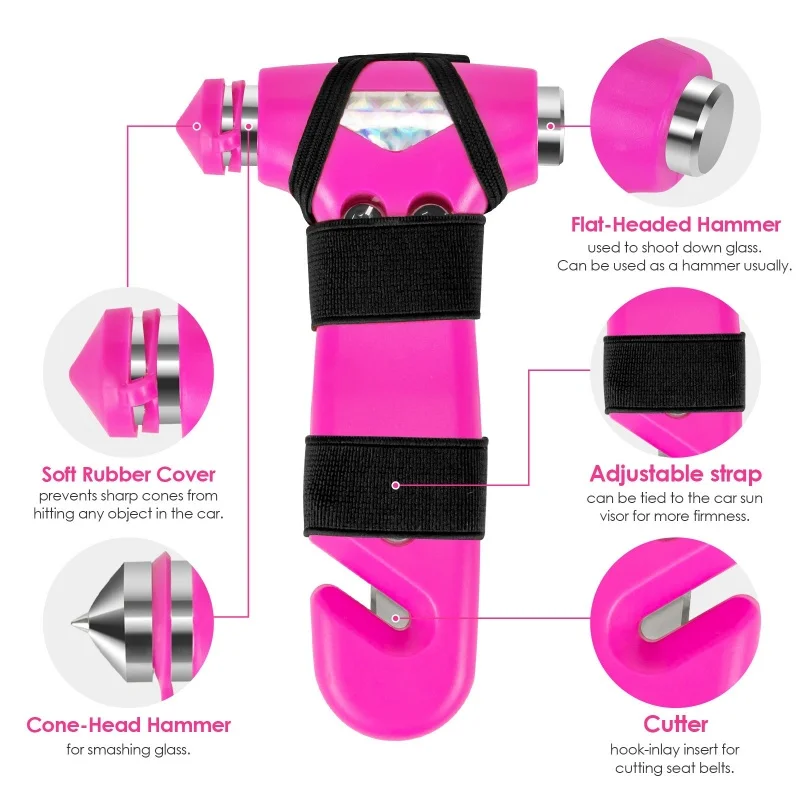 Multi-function Hammer Two-in-one Safety Hammer Rescue Hammer Car Escape Hammer Window Breaker Vehicle Emergency Tool 2