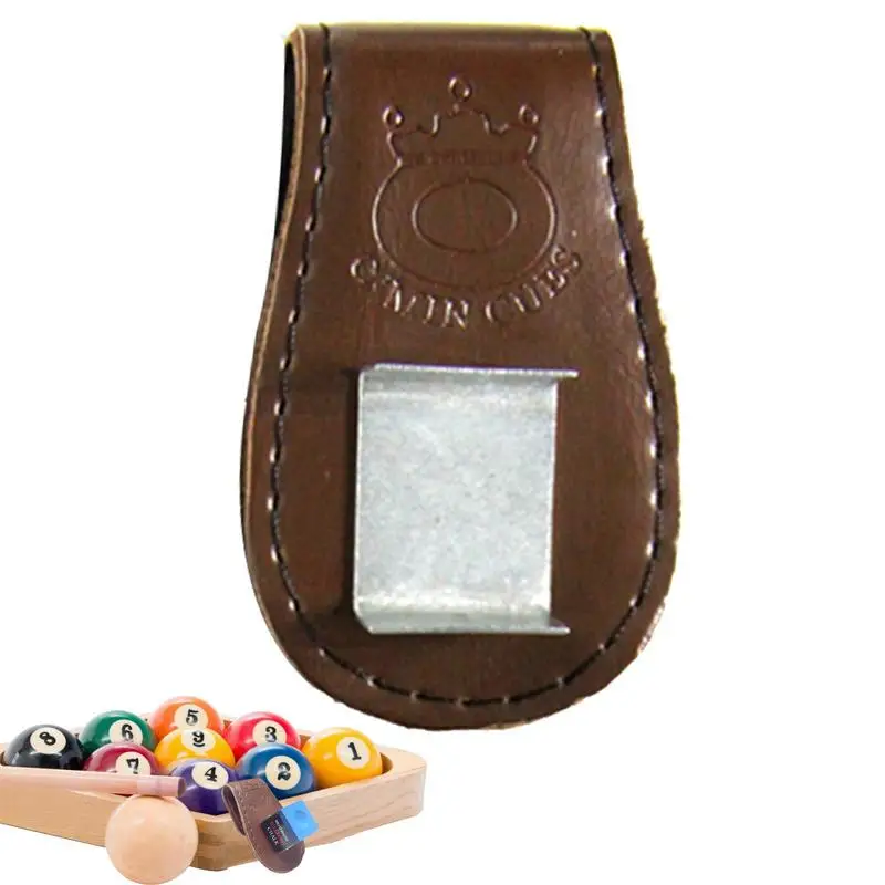 Magnetic Chalk Bag Leather Chalk Holder Billiard Accessories billiard chalk holder