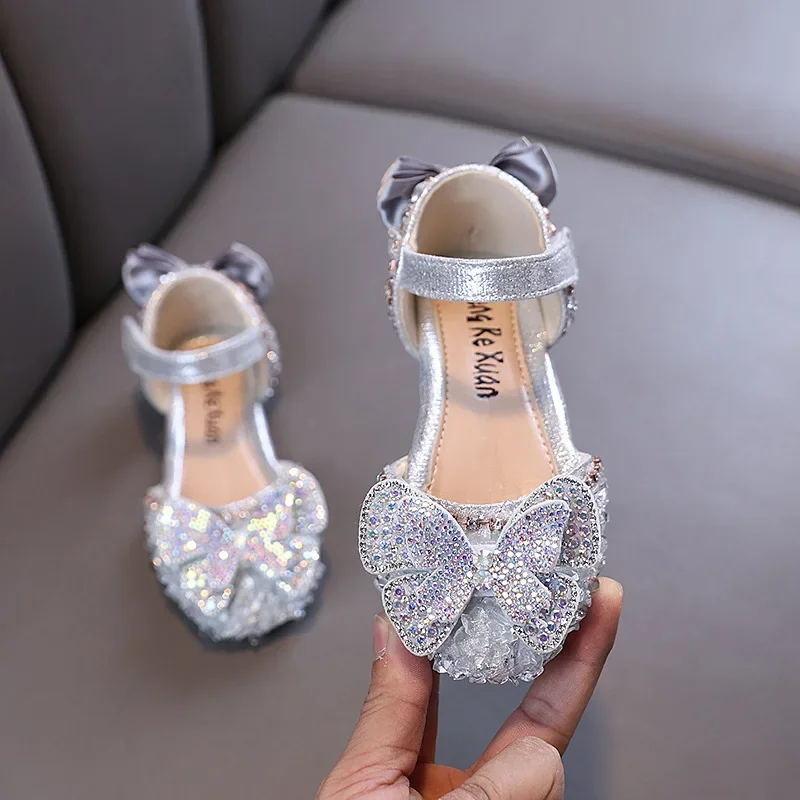 Girls Luxury Princess Flat Sandals for Wedding Party