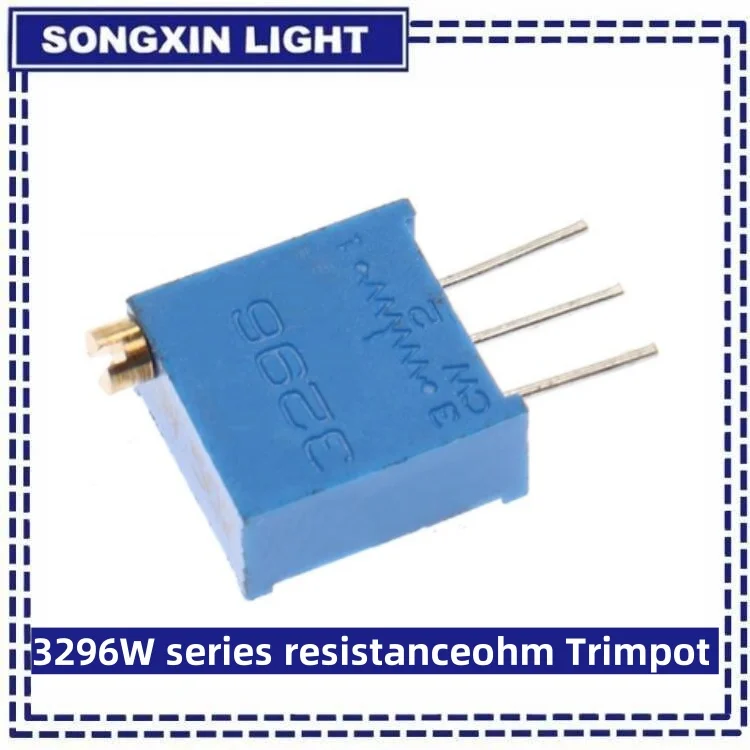 Trimmer Potentiometer 10pcs 3296W 3296 50-1M ohm 103 100R 200R 500R Trimpot Trimmer Potentiometer