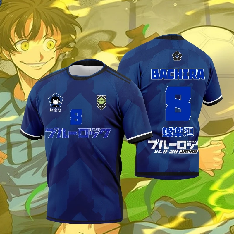 Summer 2026 Anime 'Blue Lock' 3D T-Shirt - Breathable Casual Top