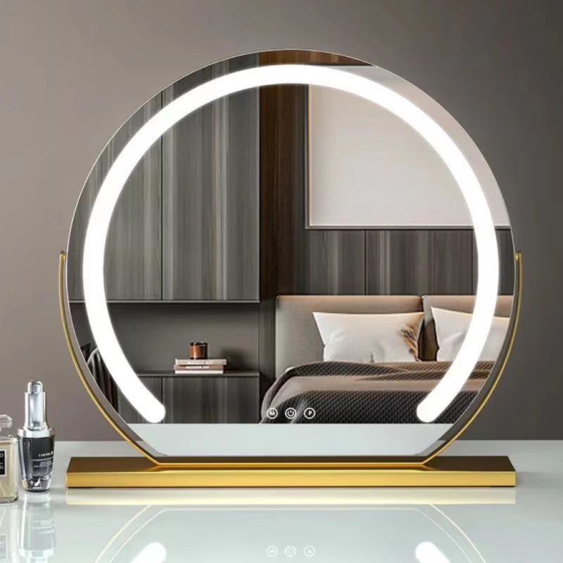 Vanity Mirror with Lights LED Makeup Mirrors Tabletop Smart Touch Control 3 Colors Dimmable Mirror Gifts for Teen Girls Dorms 4pcs lot bar smart ktv room high brightness 120w gobo moving head lights voice control rotatable prism stage lighting