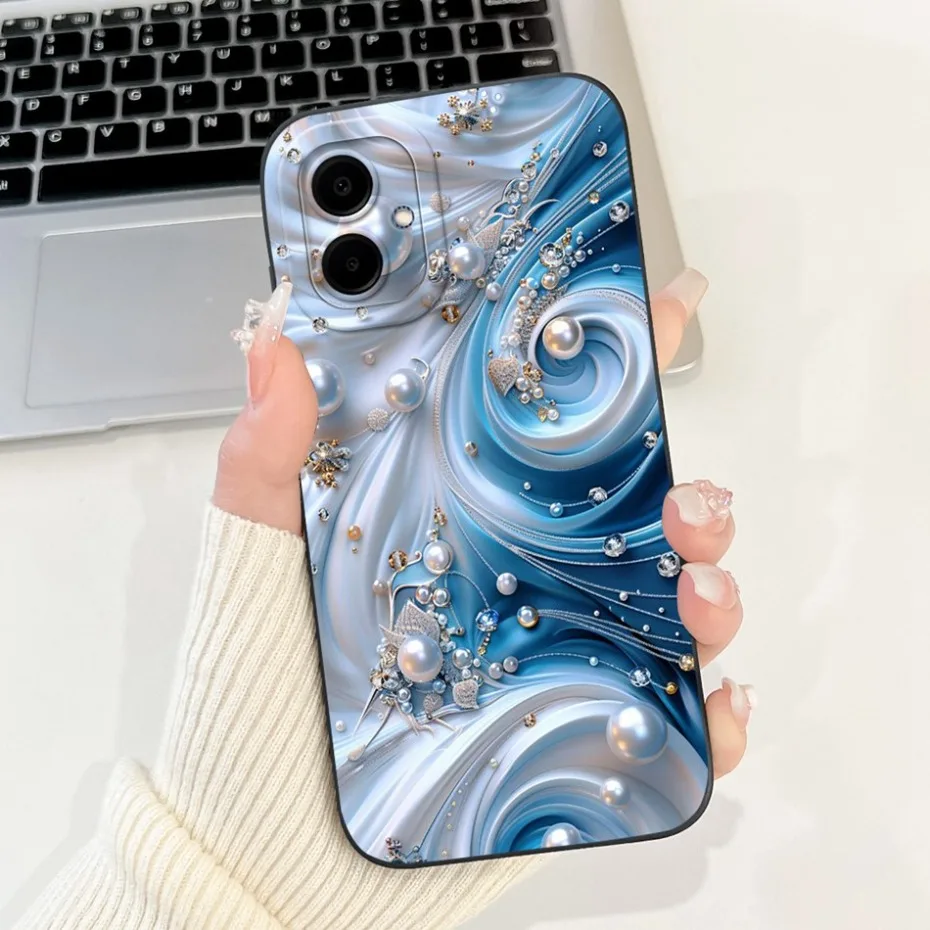Beautiful Floral Phone Case - Soft Silicone Shockproof Cover with Bumpers