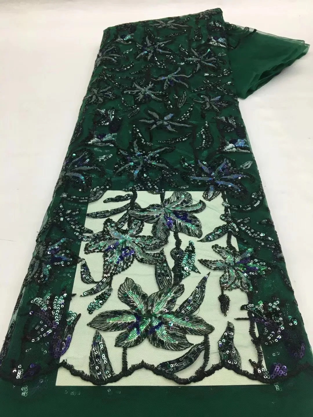 

Африканская кружевная ткань 2023, высокое качество, 5 ярдов, французский тюль с блестками, нигерийская сетчатая ткань для детской одежды, шитье XX5658