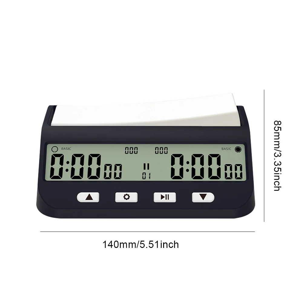 Digital Chess Clock With Alarm - Professional Game Timer For Chess, Go, Chinese Chess, 42 Timing Modes, Portable