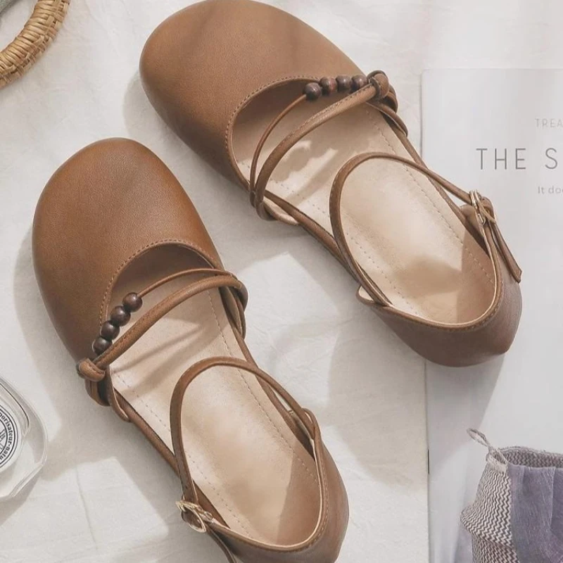 Leather Girls Ballet Flats Soft Sole Shoes for Autumn