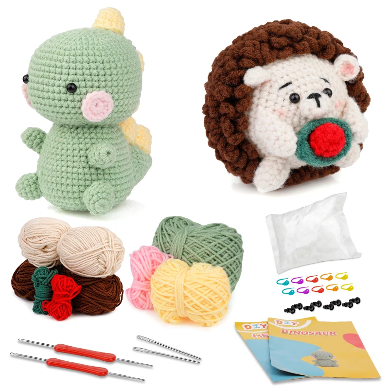 Beginners Crochet Kit, DIY Crochet Kit For Beginners, Cute Animal Kit  Alpaca Starter Pack With Yarn Balls, Crochet Hooks, Knitting Stitch  Markers
