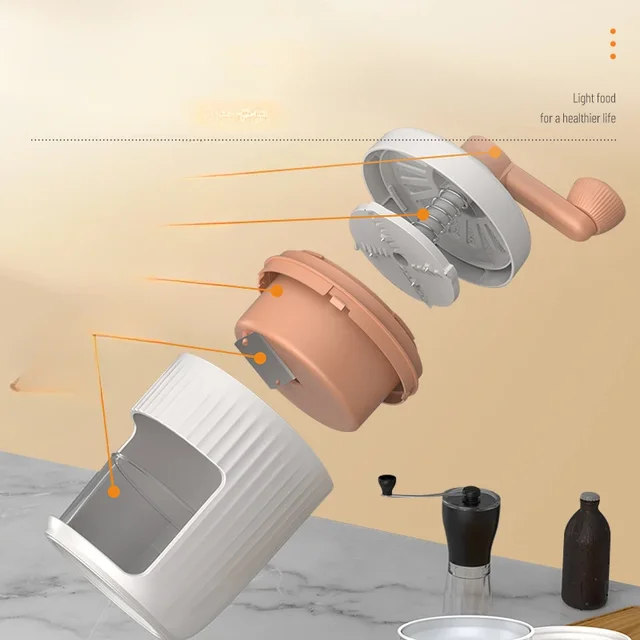 Ice Machine Household Small Continuous Ice Machine Manual Shaved Ice Machine Ice Maker Smoothie Hand-cranked Ice Crusher 3