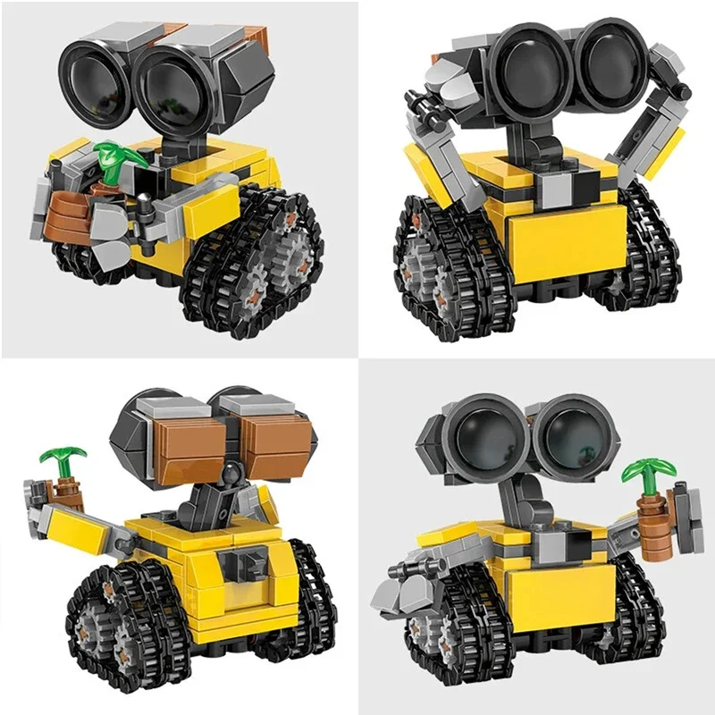 @@DIY Bricks Kits Creative Toys for Kids Intelligence Game Adult Gifts Classic Movie Mini Robot Wall-e MOC Building Blocks Model - 3