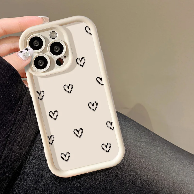 รูปสินค้า เคสซิลิโคนลายหัวใจ ใส่ iPhone ได้ทุกรุ่น
