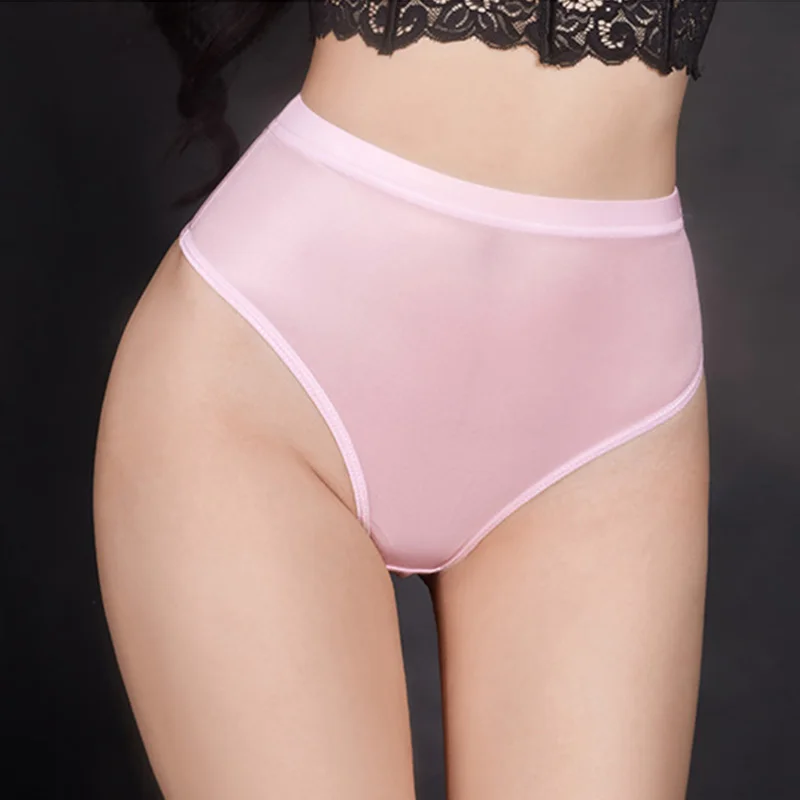 S0c16d5c6e20142a4b23d021ba32e2f030 4Colors Elastic Glossy Transparent High Waist Underpant See Through Women Daily Night Club Lingerie Briefs Knickers Underwear
