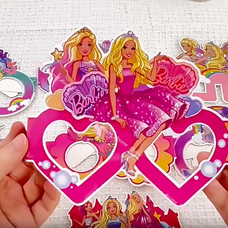 

8Pcs/set Barbie Theme Party Glasses Cartoon Barbie Princess Photo Decoration Props Paper Glasses Funny Decoration Glasses Toy