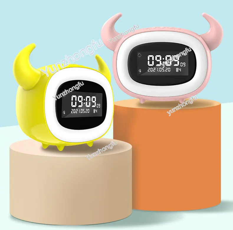 Criativo Cartoon Dog Time Voice Broadcast Relógio despertador  multifuncional por indução inteligente, estilo: despertador (branco)