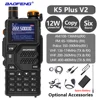 Baofeng 12W UV K5 Plus V2 Walkie Talkie Air Band AM Two Way Comumicador Station Amateur Ham Wireless Receiver Portable Radios 1