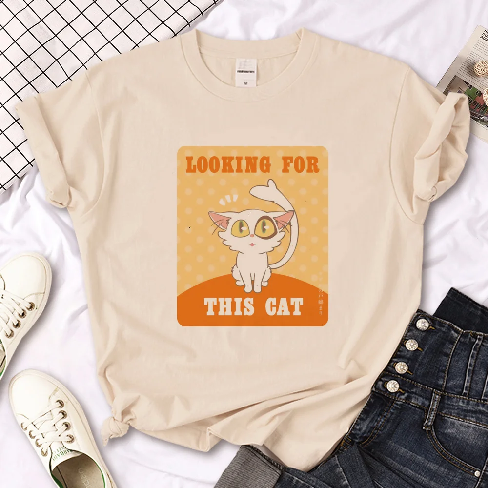 

Suzume No Tojimari Cat Daijin top women Japanese harajuku Y2K t-shirts female graphic manga anime clothing