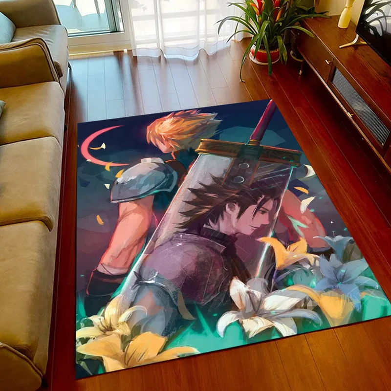 thumbnail image 1 of Alfombra estampada de Final Fantasy para sala de estar, alfombras para acampar, cosas más extrañas, tapetes para picnic, tapete de yoga antideslizante, regalo para fanáticos, alfombra de deportes elec, 1 of 5