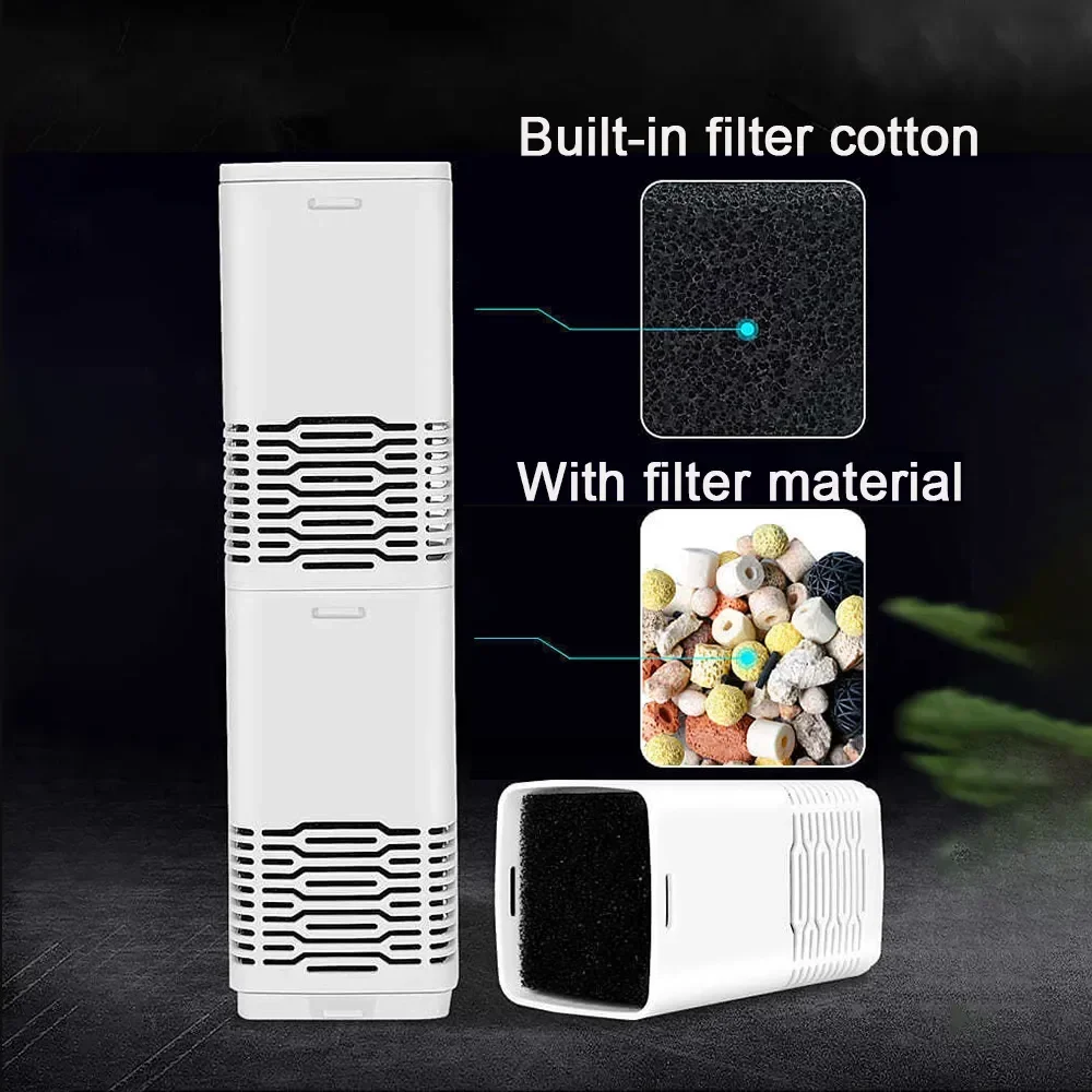 3 In 1 Aquarium Filter Pump Air Pump Wave Fish Tank Submersible Air Oxygen Internal Powerhead
