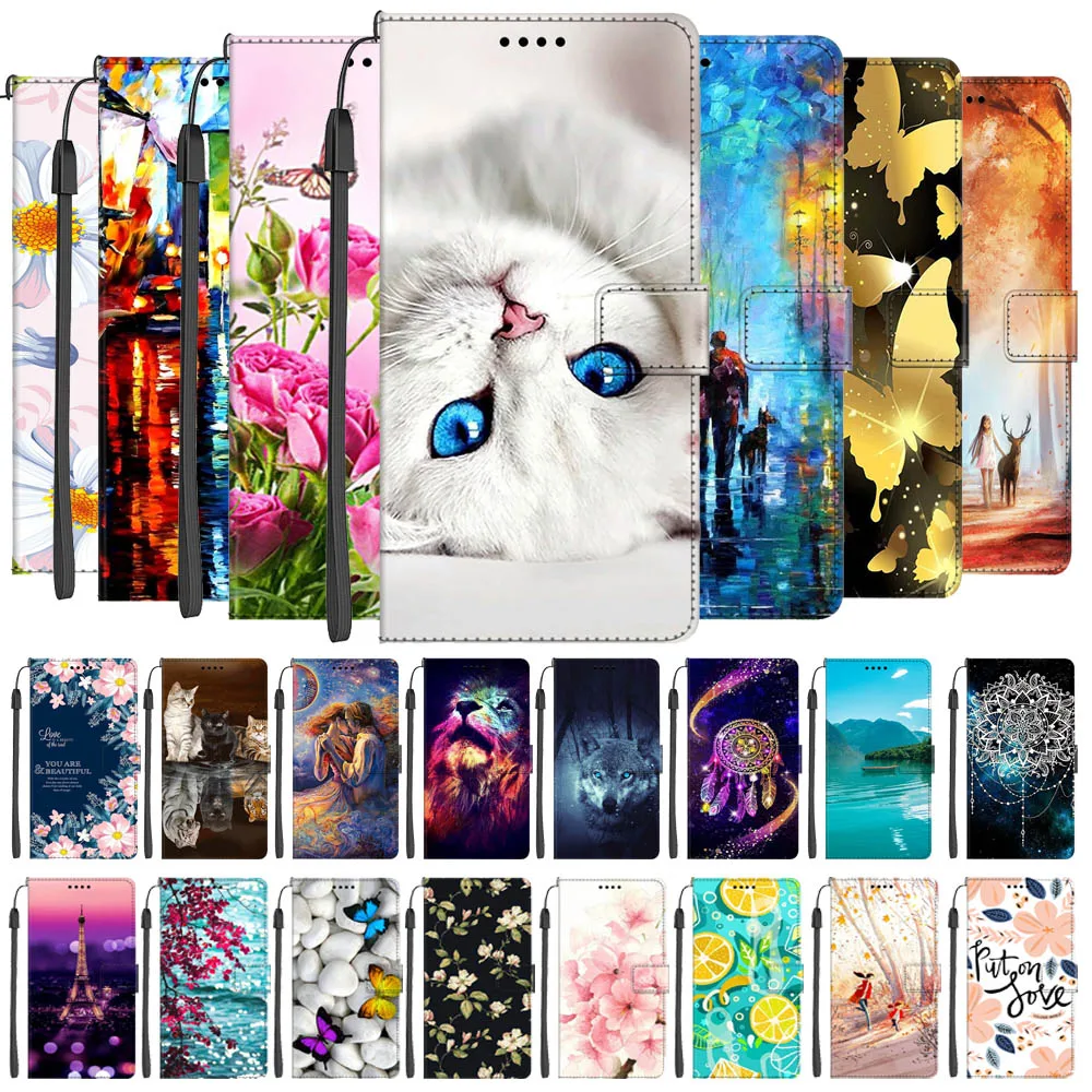 Custodia In Pelle Flip Per Oneplus Nord Ce 3 Lite Portafoglio Per Carte Cover Per Telefono One Plus Nord N30 N20 Custodia Stand Bags Cute Flowers Fund