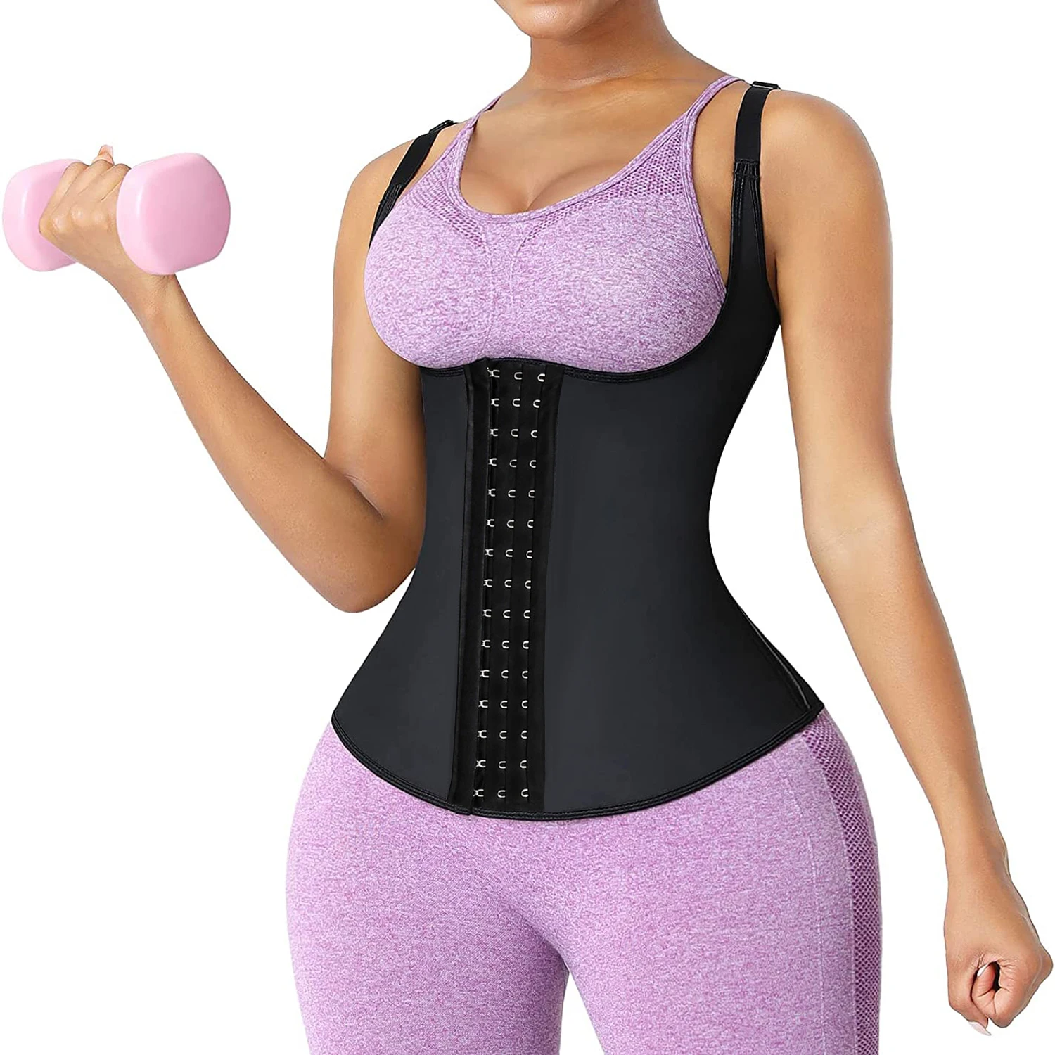 Womens Waist Trainer Corset Vest Breathable Tank Tops Tummy Control Shapewear Slimming Body Shaper