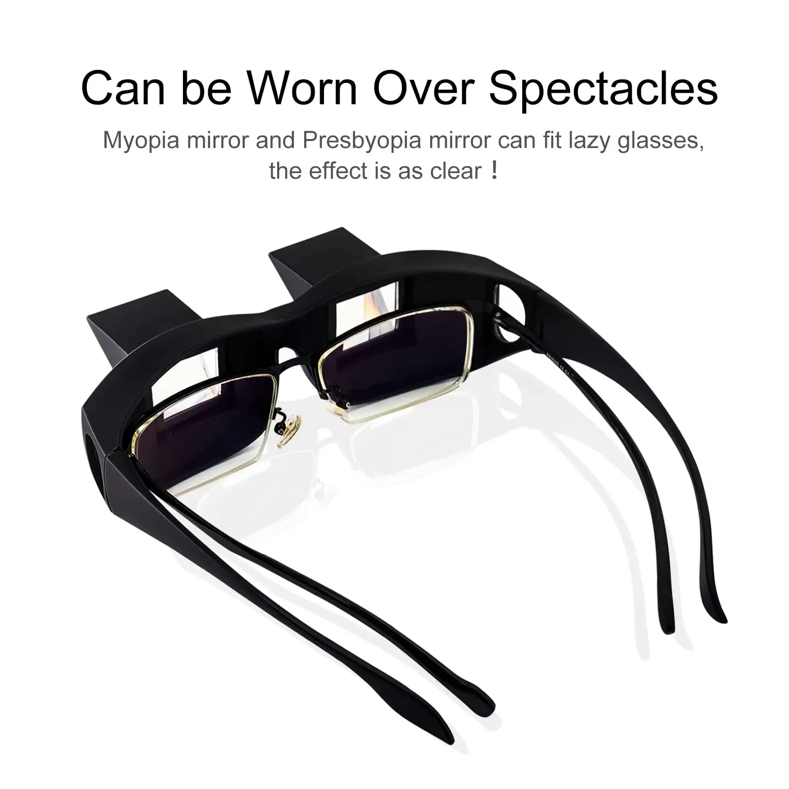 Lazy Reading Glasses Prismatic Periscope Horizontal for Lying Down Bed Reading Watching HD for Fashion Eyeglasses Eyeglasses Frames Eyewear Frames