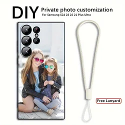 Customizable DIY Photo Lanyard Case Cover with Personalization Option - Galaxy S20 FE 5G (Matte black case)