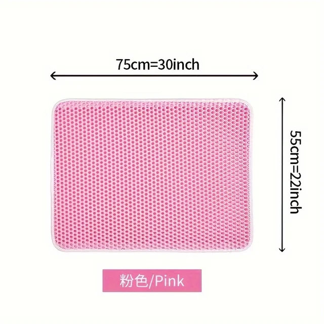 1Pc Large Size Cat Litter Mat-Advanced Honeycomb Double Layer Design,Urine Waterproof,Easy Cleaning,Scatter Control,Stay Clean 4
