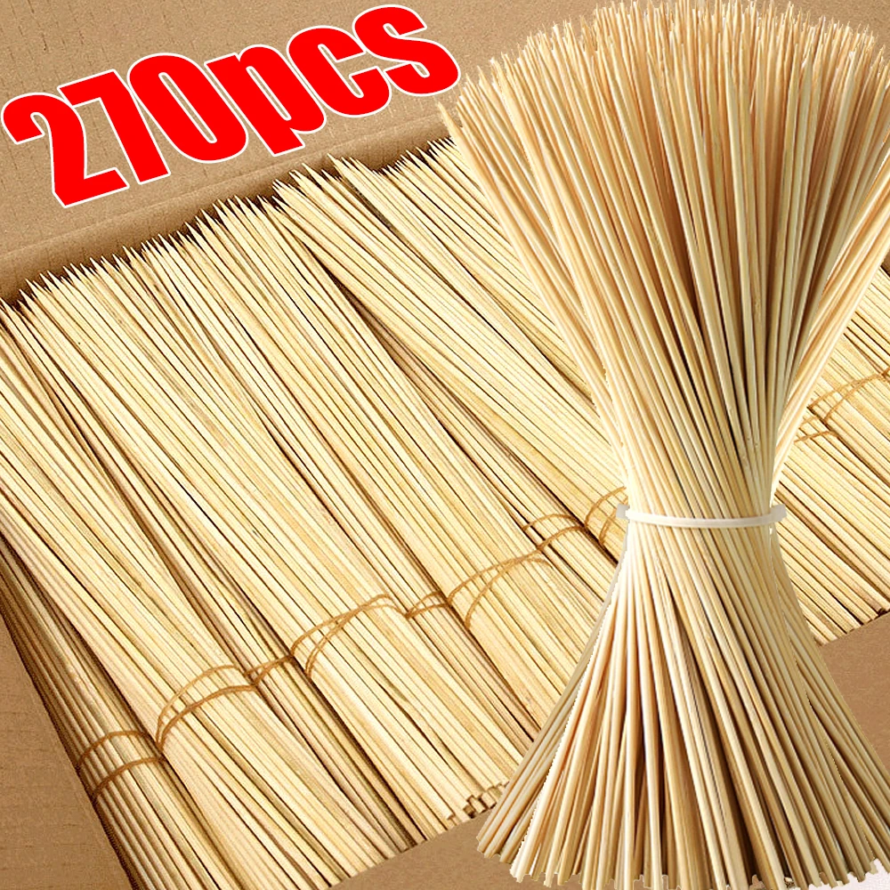 Bamboo Skewer Sticks Sturdy Disposable Barbecue Fruit Natural Wood Sticks Home Barbecue Party et Food BBQ Tools Accessories