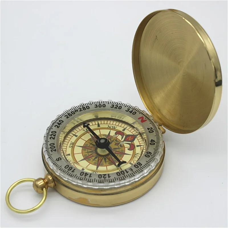 Retro Copper Pocket Compass 1