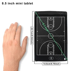Enhanced Sports Coaching Tactical Tablet - 8.5 Inch LCD Electronic Marker Board for Strategy Planning and Training (8.5 B - ball Tablet)