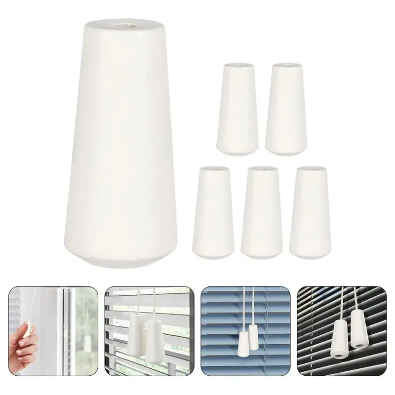 Ciieeo 2er Set Vorhanggewichte Aus Kunststoff - Zugenden Für Jalousien & Rollos In Schwarz