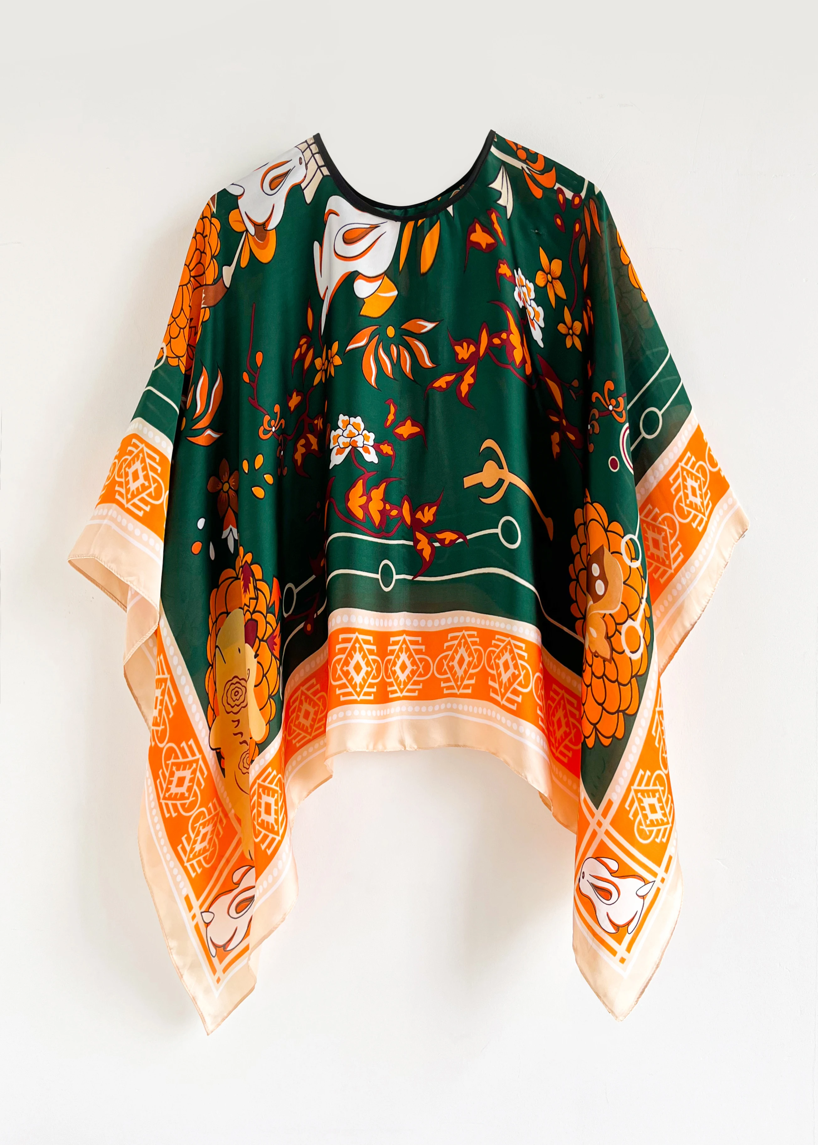 Poncho Pullover Shawl Sun Protection Scarf 2024 New Versatile Scarf Paired With Women's Loose Summer Sunscreen Leisure Clothing