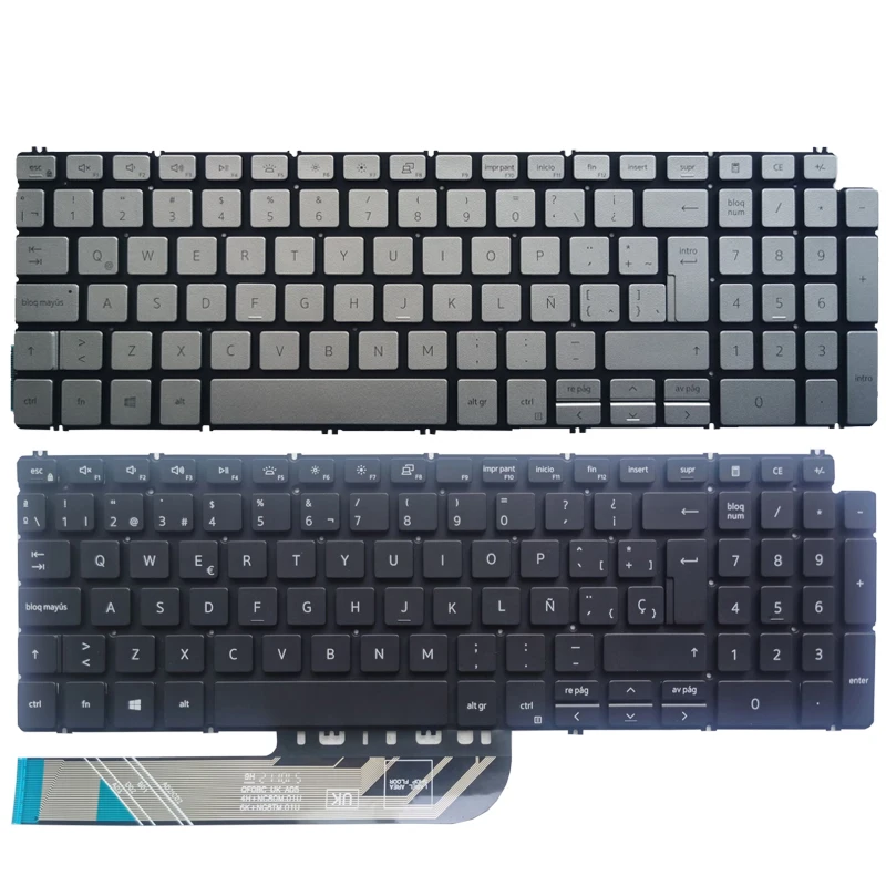 Teclado do Portátil para Dell Inspiron 155502 5509 5505 5510 5590 5591 5598 5593 5584 3501 3505 Russo us uk Espanhol Espanhol Francês Francês
