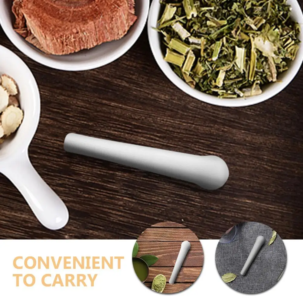 3 Pcs Ceramic Pestle for Kitchen Masher Ceramics Food Muddler Fermenting Tool Pounder Garlic