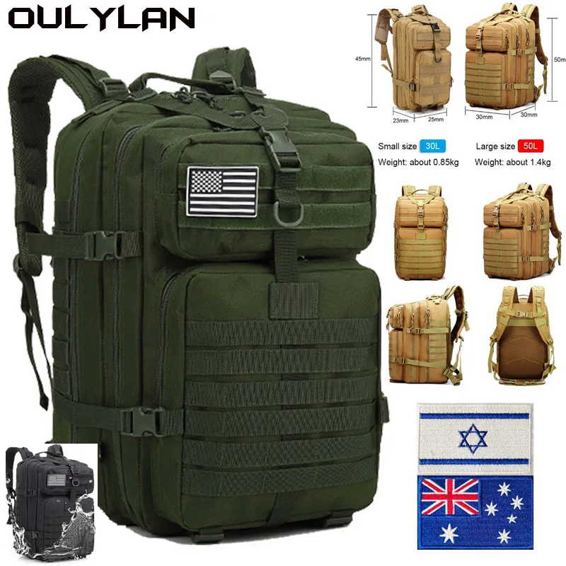 

30L/50L Army Military Tactical Backpack Men's Camping Equipment Travel Fishing Bag for Men Trekking Mountaineering Rucksack